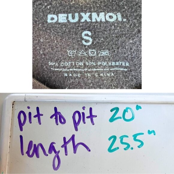 DEUX MOI Black Sweatshirt Size S - Picture 11 of 16